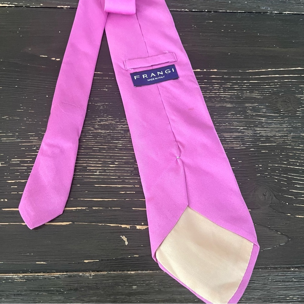 Frangi Italian Silk Tie Pink - Picture 5 of 9